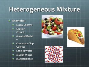 Differentiate between Homogeneous and Heterogeneous mixture with ...